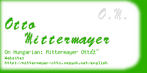 otto mittermayer business card